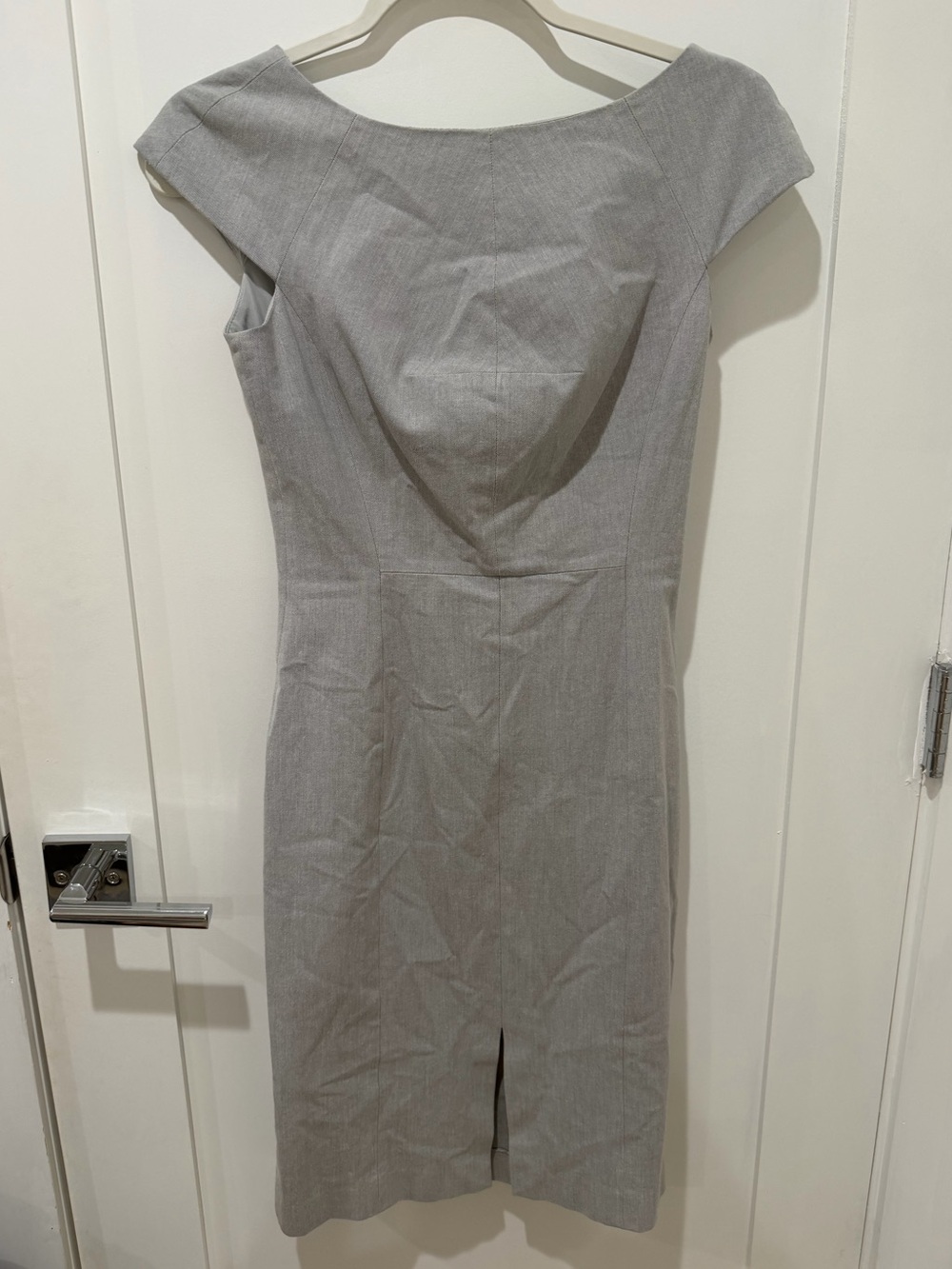 Banana Republic Stretch Twill Light Gray Sheath Dress - Women - Picture 5 of 9